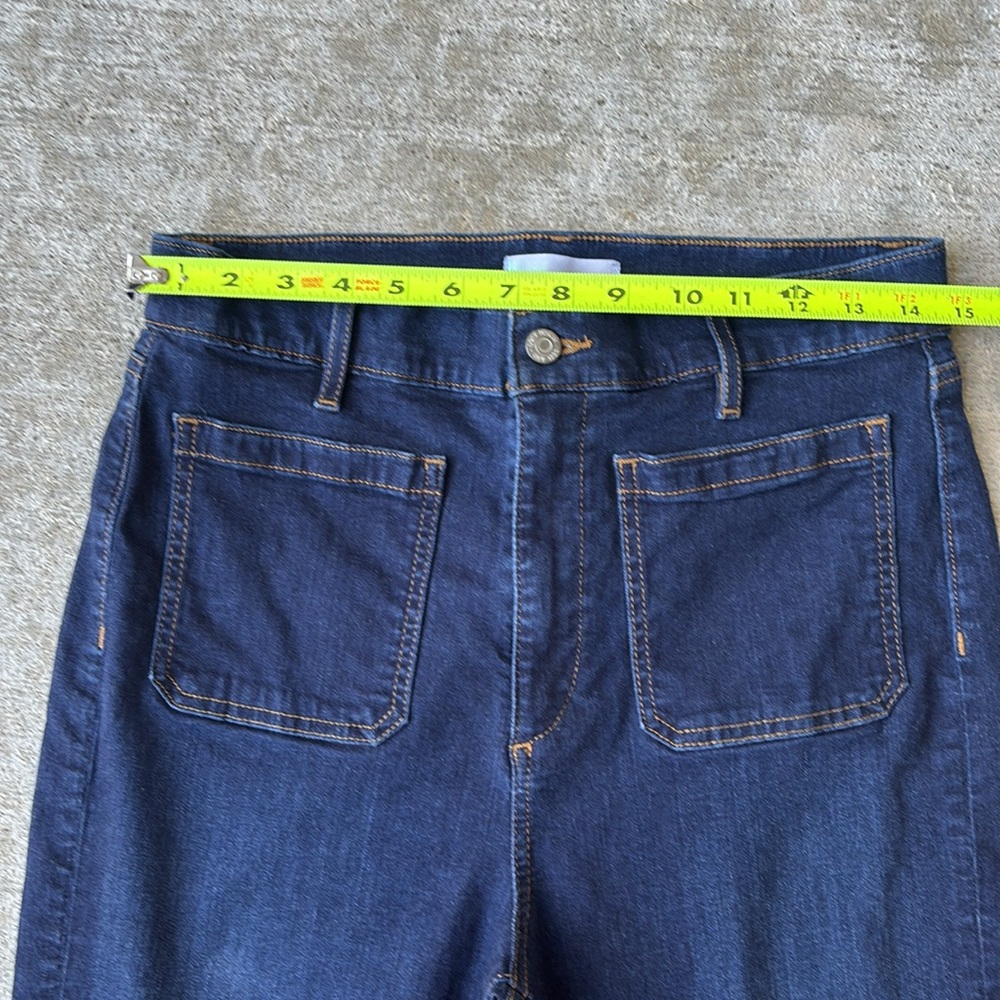 Ann Taylor Loft Dark Blue Slim Flare Jeans - Picture 10 of 15
